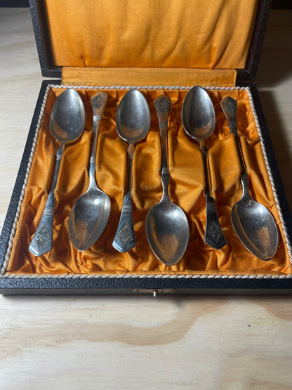 Cased Set of Six Hitler Youths Leaders Spoons