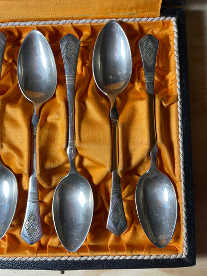 Cased Set of Six Hitler Youths Leaders Spoons